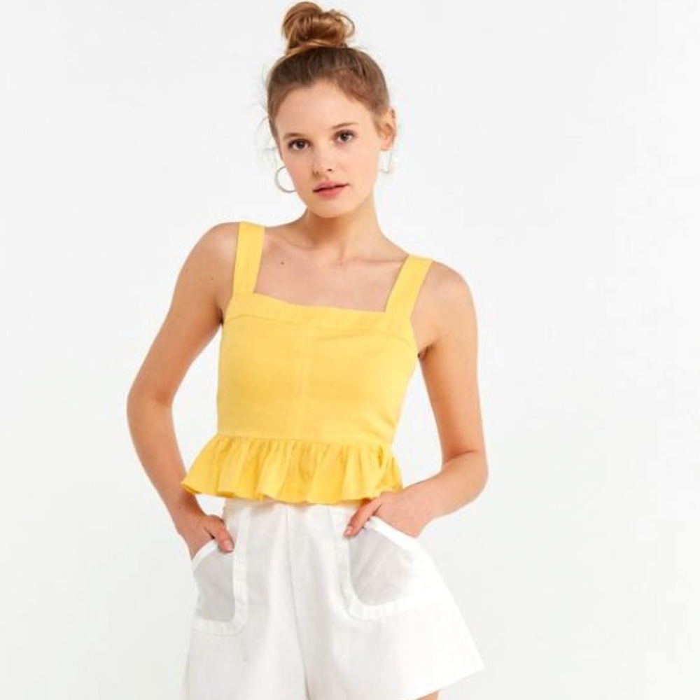 Urban Outffiters | UO Beckett Square-Neck Peplum